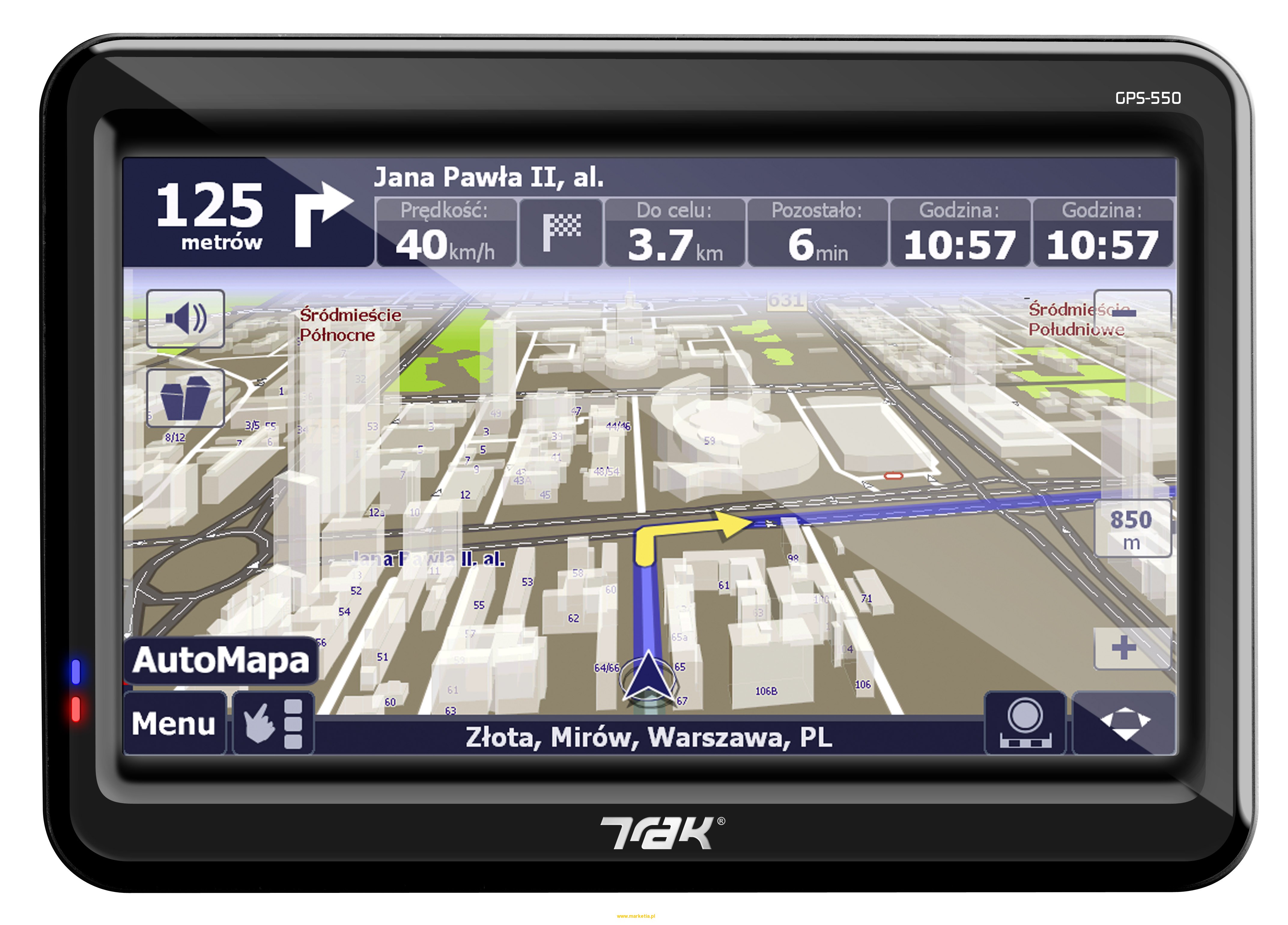 Nawigacja Track Electronics GPS-530BTA bez mapy
