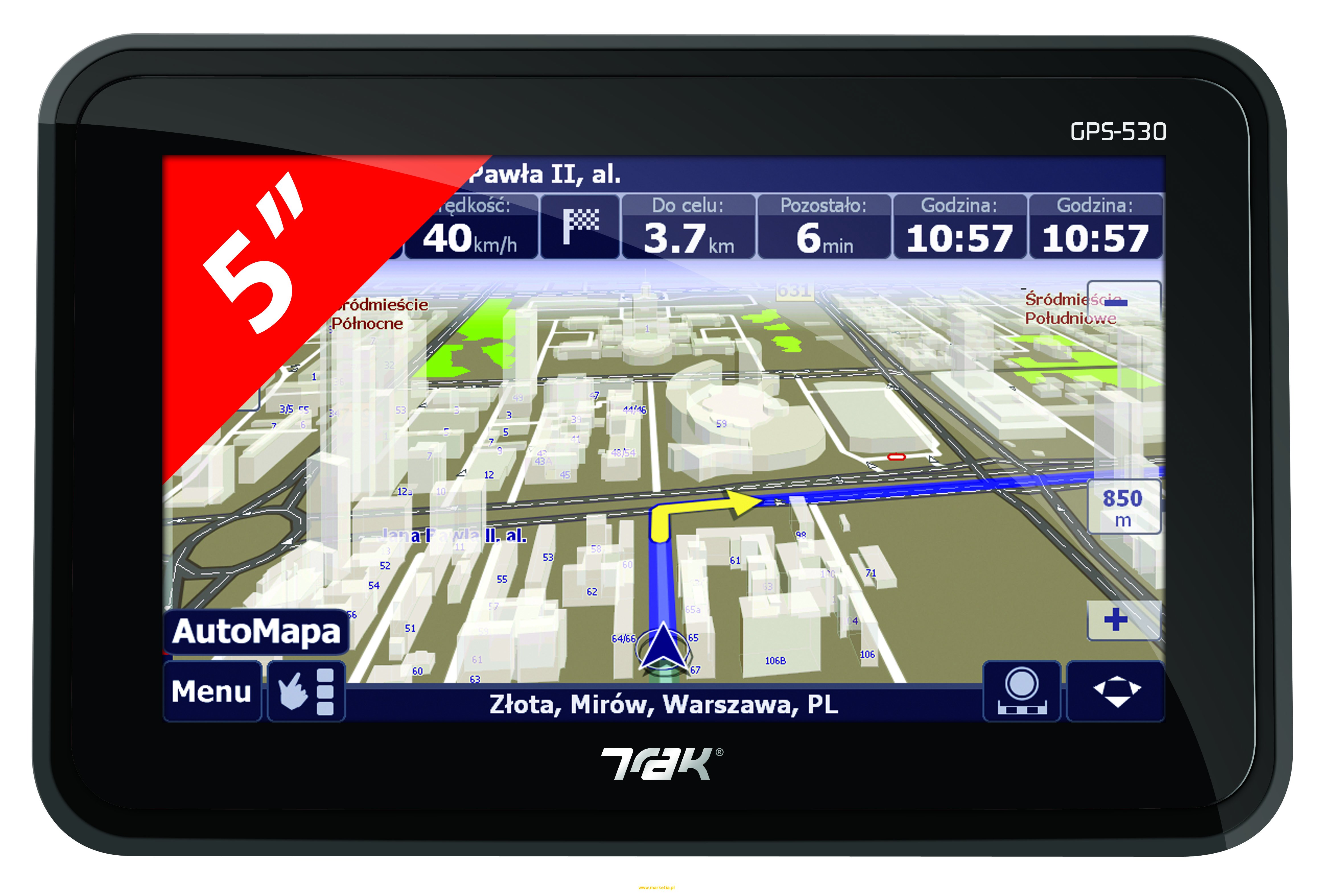 Nawigacja Track Electronics GPS-530T bez mapy
