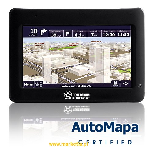 System nawigacji GPS PENTAGRAM Nomad P 5210 + AutoMapa Europa+2GB SD